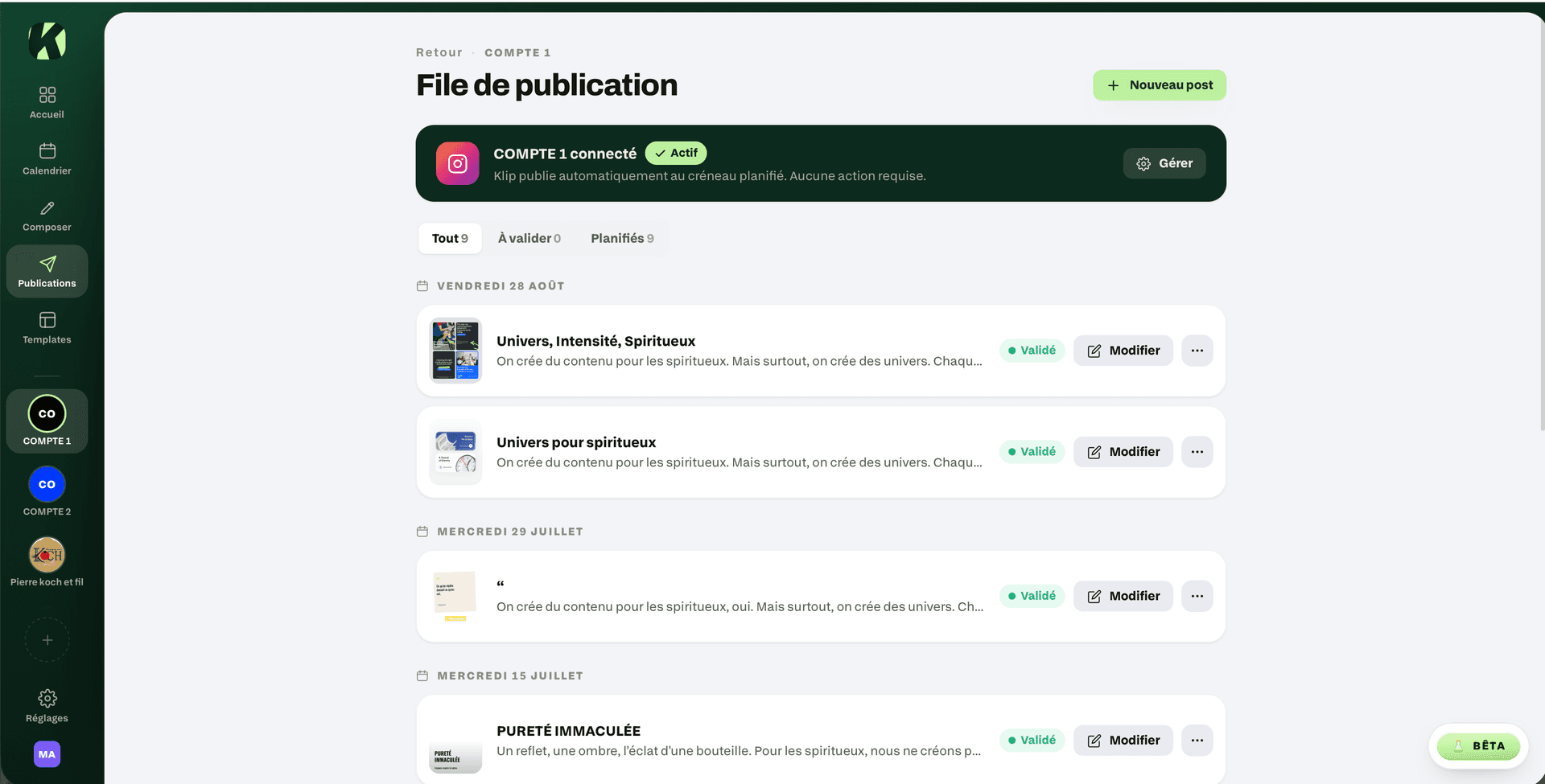 File de publication — KLIP